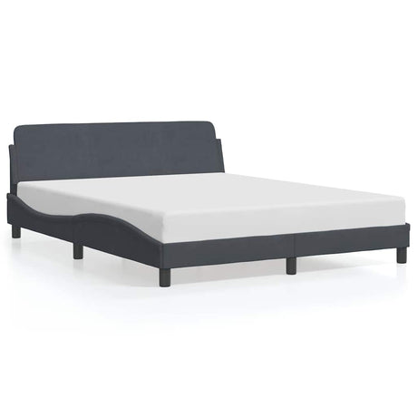 Vidaxl bedframe dover fluweel donkergrijs 152x203 cm