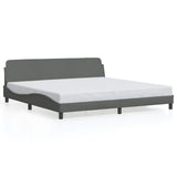 Vidaxl bedframe dover stof donkergrijs 193x203 cm