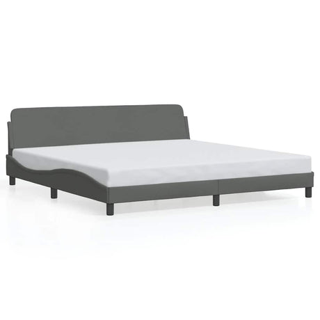 Vidaxl bedframe dover stof donkergrijs 193x203 cm