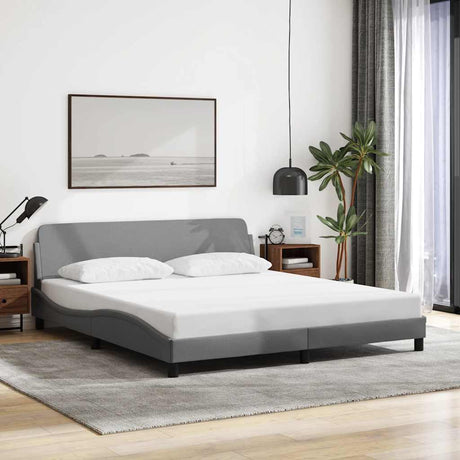 Vidaxl bedframe dover stof lichtgrijs 183x213 cm
