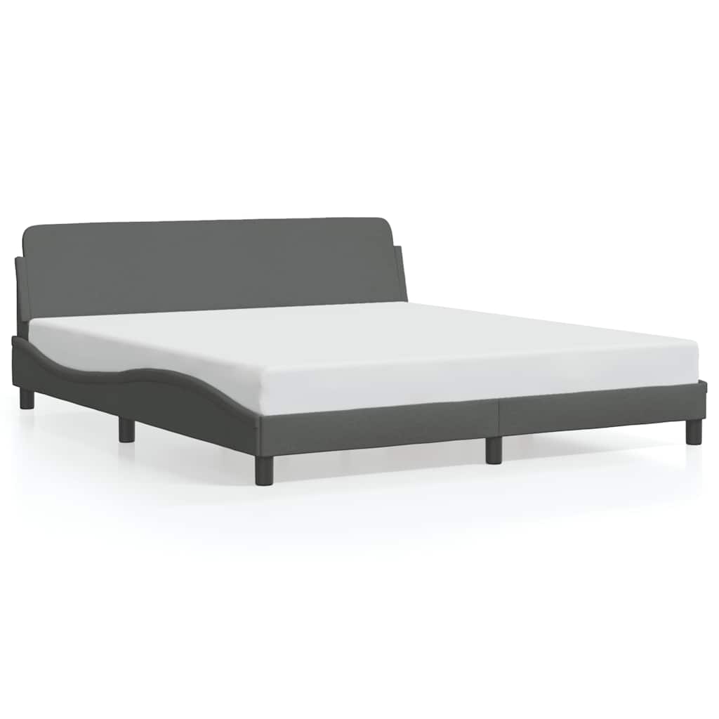 Vidaxl bedframe dover stof donkergrijs 183x213 cm