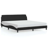Vidaxl bedframe dover kunstleer zwart en wit 183x213 cm
