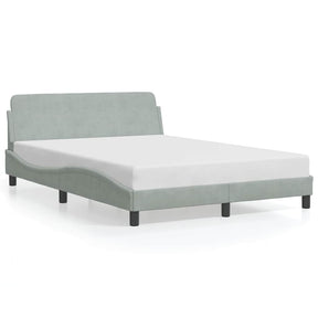 Vidaxl bedframe dover lichtgrijs 135x190 cm fluweel