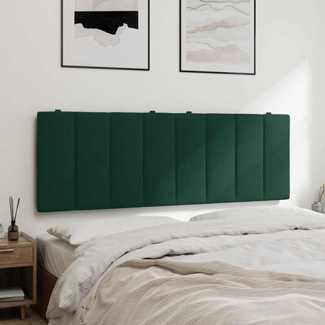 Vidaxl hoofdbordkussen hanko 140 cm fluweel donkergroen