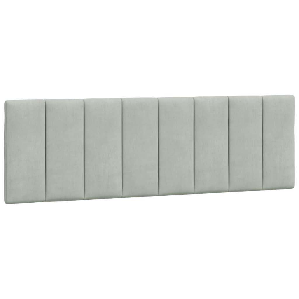 Vidaxl hoofdbordkussen hanko 152 cm fluweel lichtgrijs