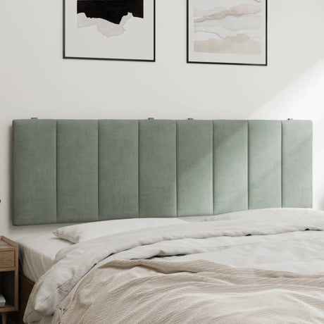Vidaxl hoofdbordkussen hanko 152 cm fluweel lichtgrijs