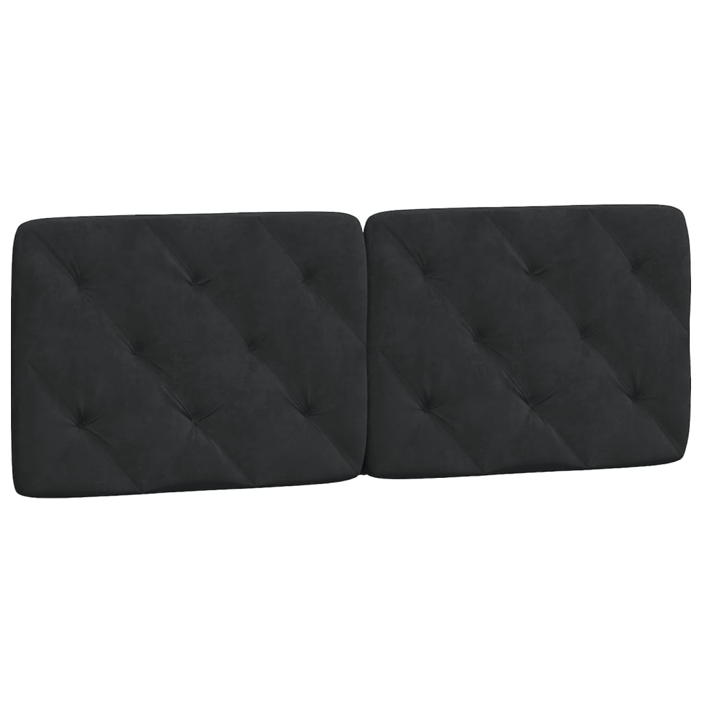 Vidaxl hoofdbordkussen 120 cm fluweel zwart