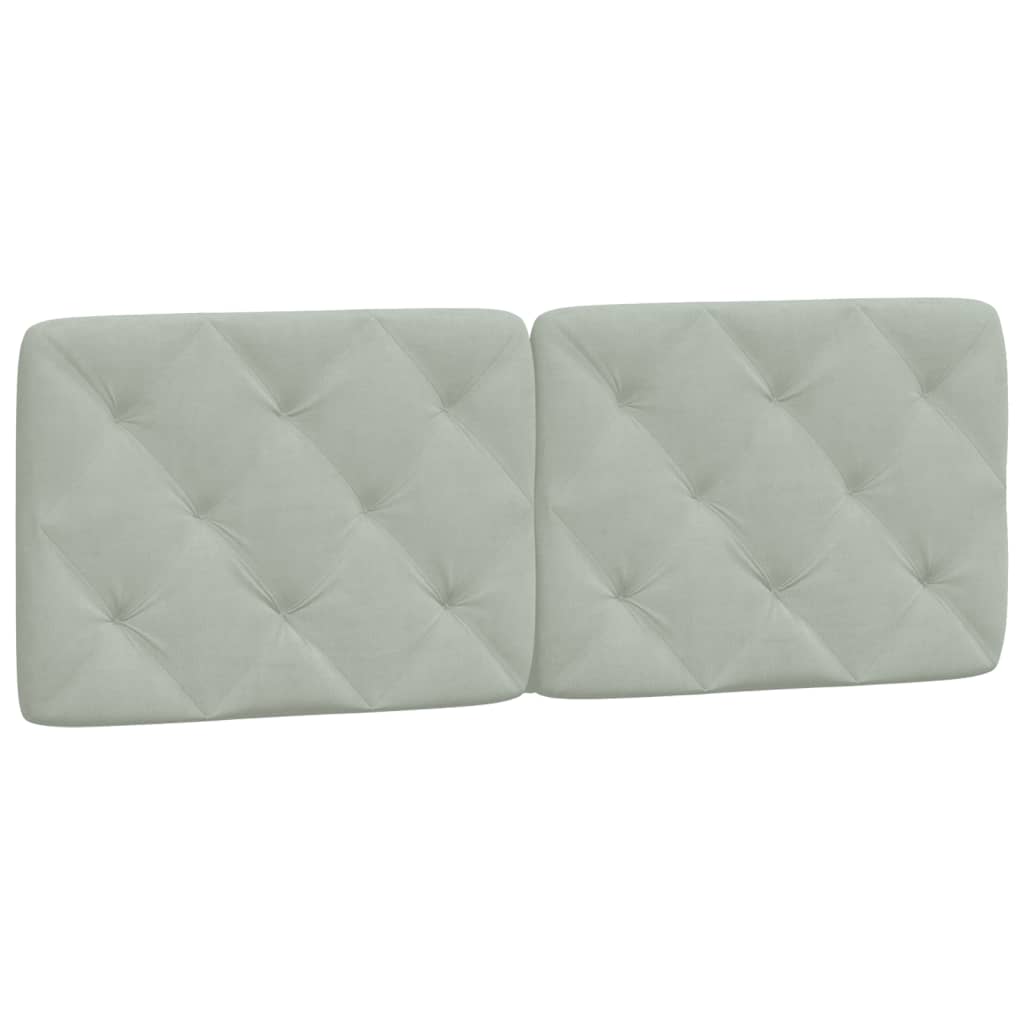 Vidaxl hoofdbordkussen 140 cm velvet lichtgrijs