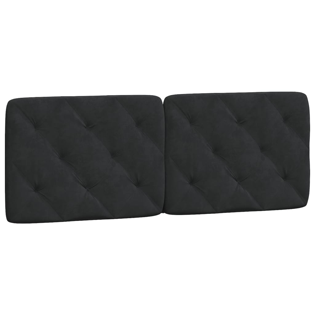 Vidaxl hoofdbordkussen 140 cm fluweel zwart