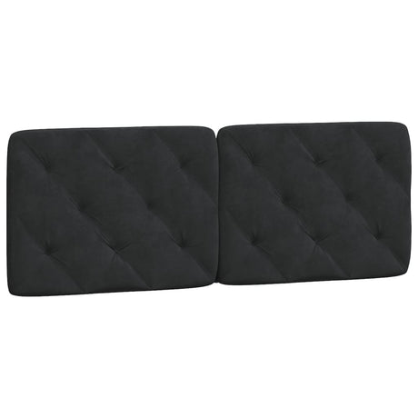 Vidaxl hoofdbordkussen 140 cm fluweel zwart