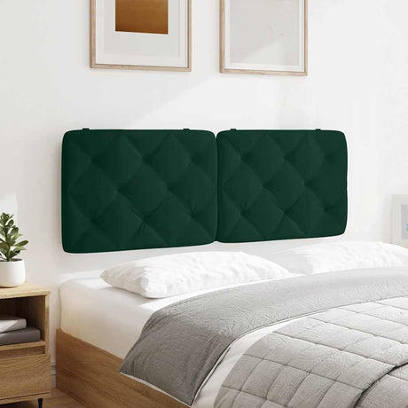 Vidaxl hoofdbordkussen 140 cm fluweel donkergroen