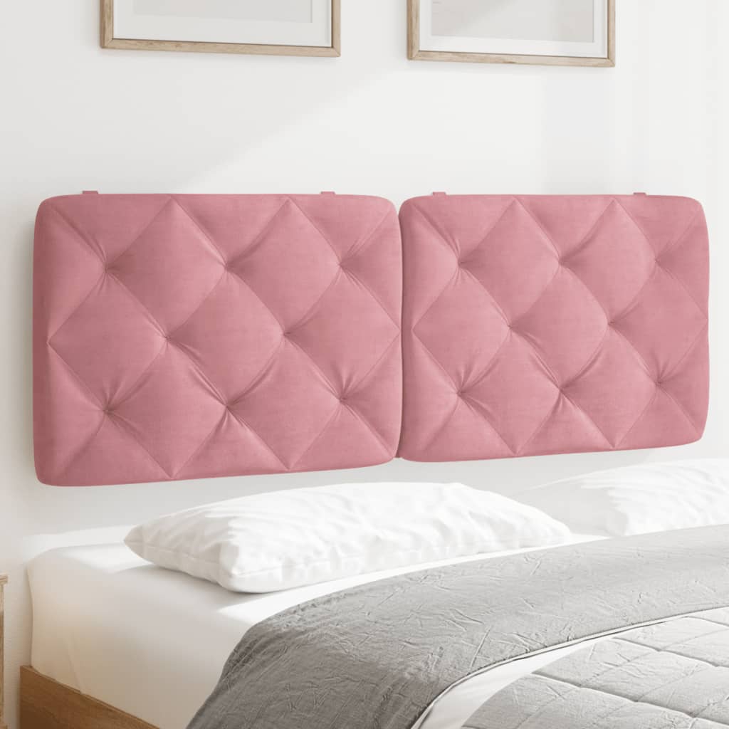 Vidaxl hoofdbordkussen 140 cm fluweel roze