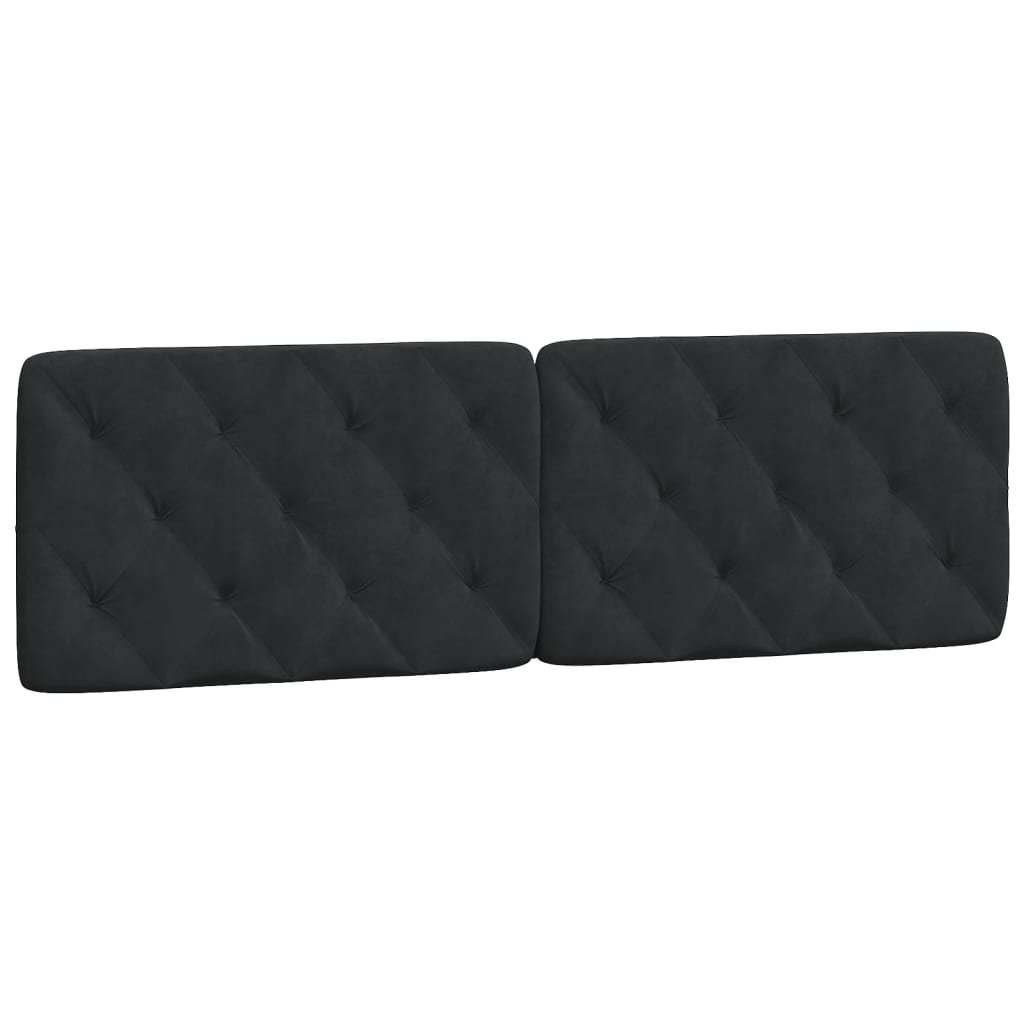 Vidaxl hoofdbordkussen 160 cm fluweel zwart