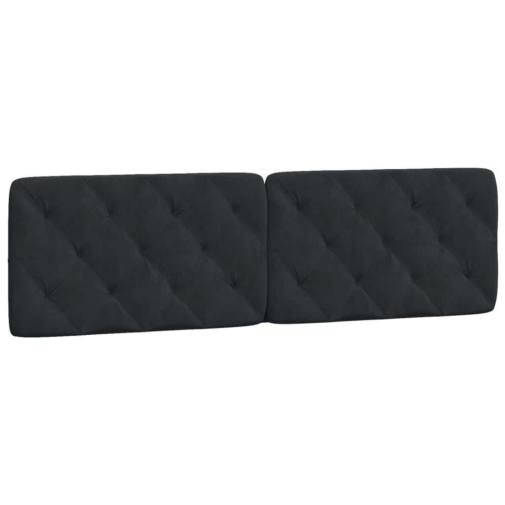 Vidaxl hoofdbordkussen 180 cm fluweel zwart