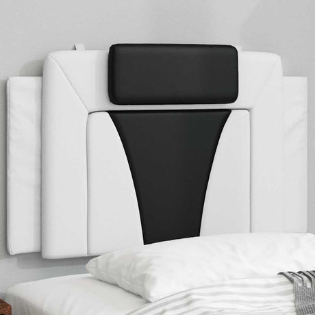 Vidaxl hoofdbordkussen viana 90 cm kunstleer wit en zwart