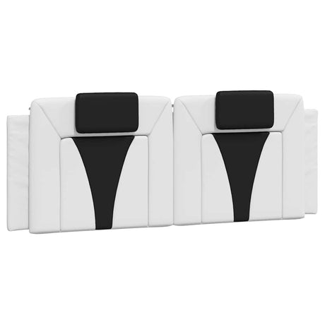 Vidaxl hoofdbordkussen viana 120 cm kunstleer wit en zwart
