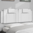 Vidaxl hoofdbordkussen viana 140 cm kunstleer wit