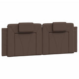Vidaxl hoofdbordkussen viana 140 cm kunstleer bruin