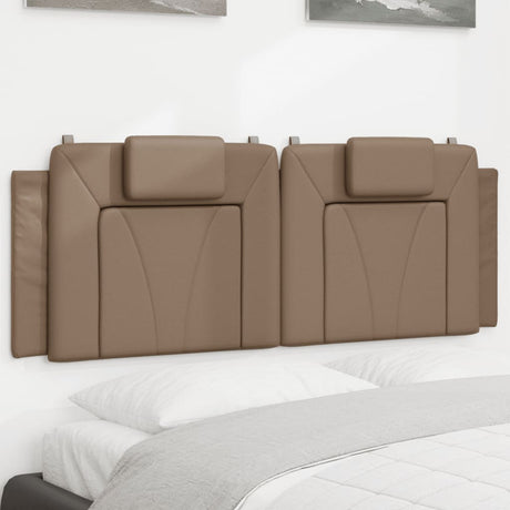 Vidaxl hoofdbordkussen viana 140 cm kunstleer cappuccinokleurig