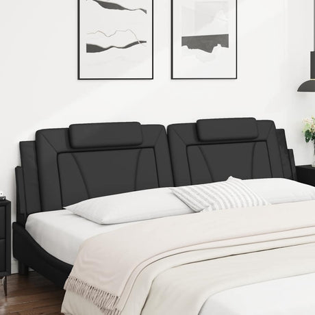 Vidaxl hoofdbordkussen viana 200 cm kunstleer zwart