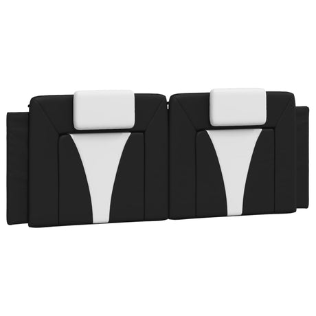 Vidaxl hoofdbordkussen viana 152 cm kunstleer zwart en wit