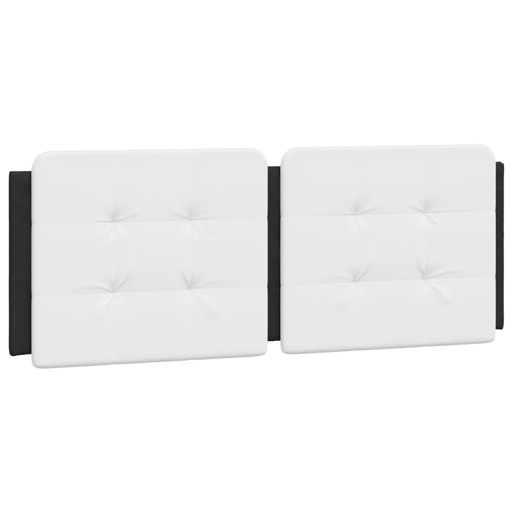Vidaxl hoofdbordkussen zadar 137 cm kunstleer wit en zwart