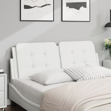 Vidaxl hoofdbordkussen zadar 140 cm kunstleer wit
