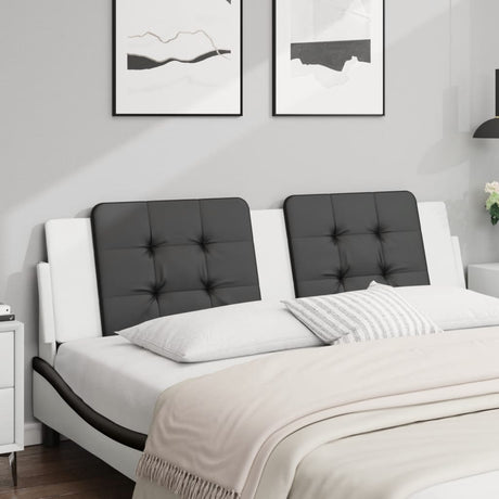 Vidaxl hoofdbordkussen zadar 180 cm kunstleer zwart en wit