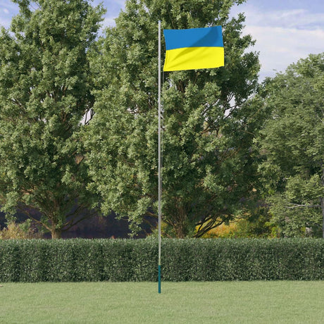 Flaga Vidaxxl z masztem Ukraina 6,23 m aluminium