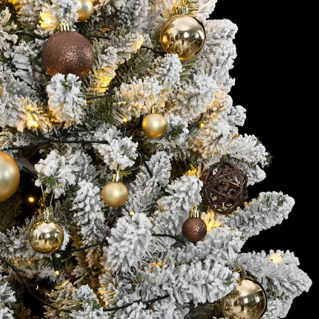 Vidaxl kunstkerstboom met scharnieren 300 led's en kerstballen 300 cm