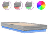 Vidaxl bedframe met led-verlichting grijs sonoma eikenkleur 90x200 cm