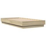 Vidaxl bedframe met led-verlichting sonoma eikenkleurig 90x190 cm