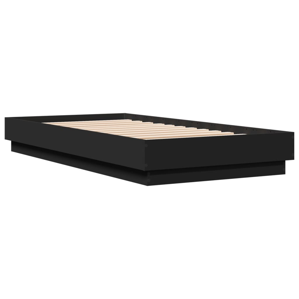 Vidaxl bedframe met led-verlichting zwart 75x190 cm