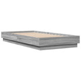 Vidaxl bedframe met led-verlichting grijs sonoma eikenkleur 75x190 cm