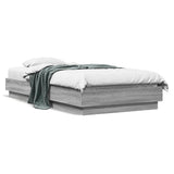 Vidaxl bedframe met led-verlichting grijs sonoma eikenkleur 75x190 cm