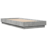 Vidaxl bedframe bewerkt hout betongrijs 100x200 cm
