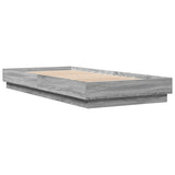 Vidaxl bedframe bewerkt hout grijs sonoma eikenkleurig 100x200 cm