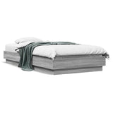 Vidaxl bedframe bewerkt hout grijs sonoma eikenkleurig 90x190 cm