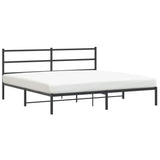 Vidaxl bedframe met hoofdbord metaal zwart 193x203 cm