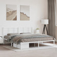 Vidaxl bedframe met hoofdbord metaal wit 180x200 cm