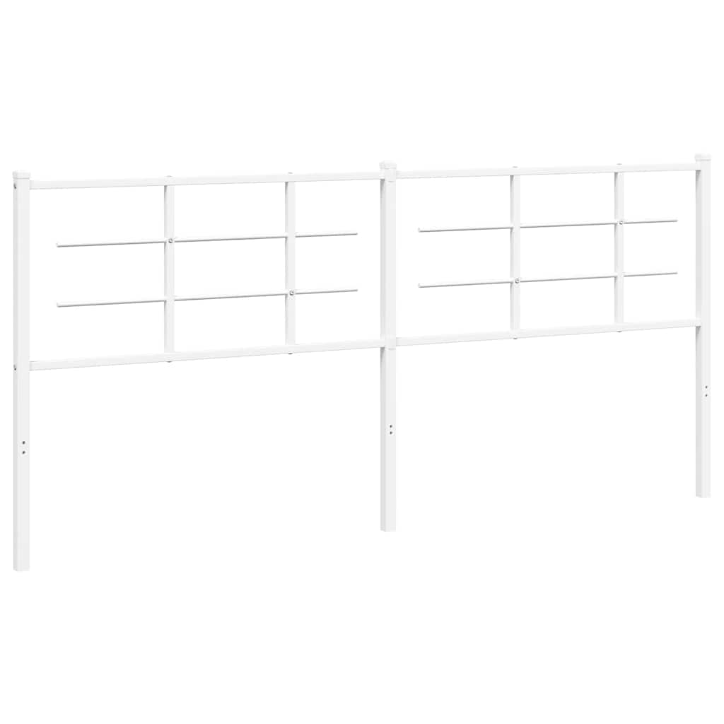 Vidaxl vervangend hoofdbord 193 cm metaal wit