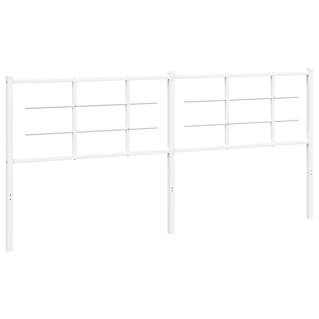 Vidaxl vervangend hoofdbord 200 cm metaal wit