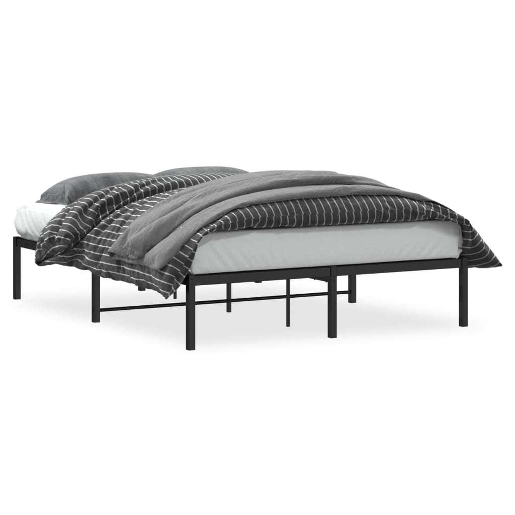Vidaxl bedframe metaal zwart 135x190 cm