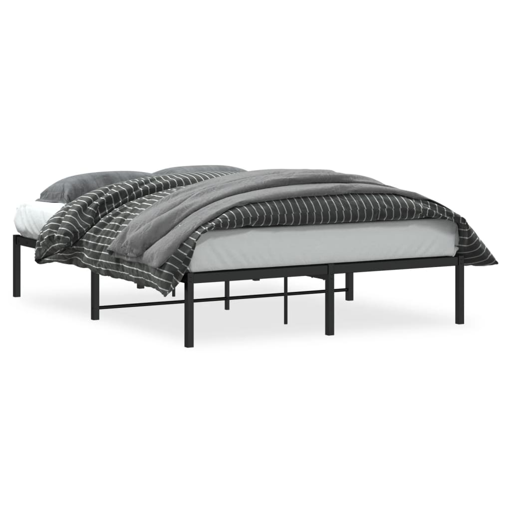 Vidaxl bedframe metaal zwart 140x190 cm