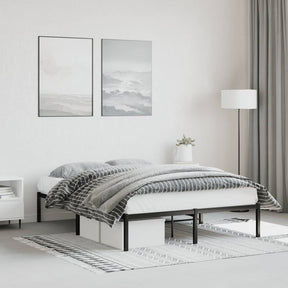 Vidaxl bedframe metaal zwart 140x190 cm