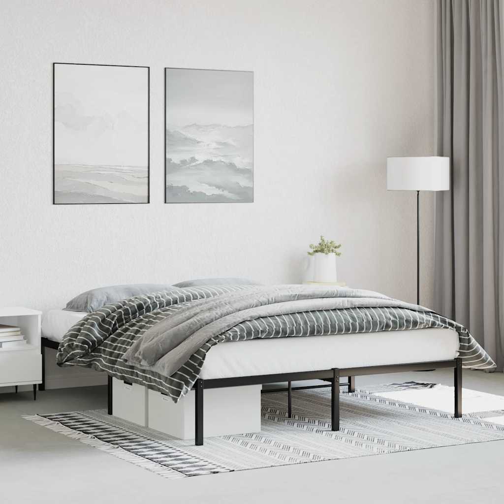 Vidaxl bedframe metaal zwart 160x200 cm