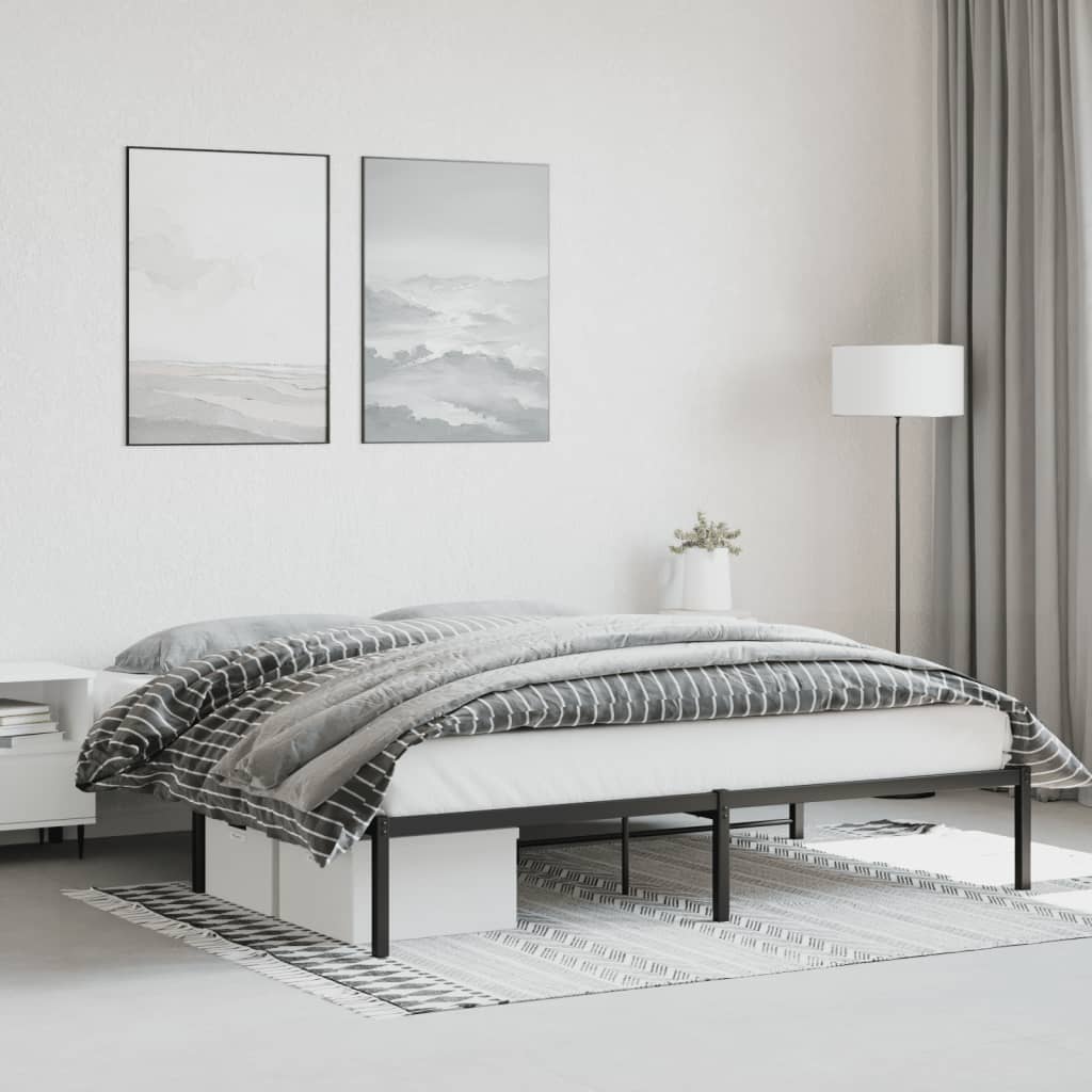 Vidaxl bedframe metaal zwart 183x213 cm