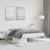 Vidaxl bedframe metaal wit 135x190 cm