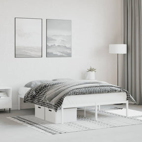 Vidaxl bedframe metaal wit 140x200 cm