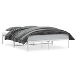 Vidaxl bedframe metaal wit 150x200 cm